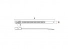 Kabelstrips med skruehull- 4,6x200mm- 100stk- halogenfri thumbnail