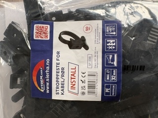 Stroppefeste for kabel/rør- 50 stk- halogenfri