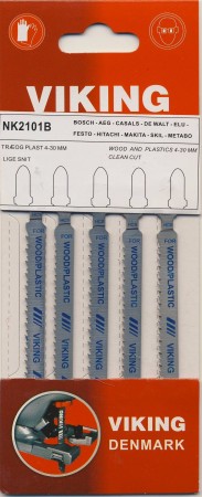 VIKING STIKKSAGBLADER 5PK. RETTE SNITT I TRE/PLAST
