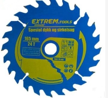 EXTREM TOOLS SAGBLAD 165-24 Senterhull 20, TRE
