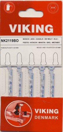 VIKING STIKKSAGBLADER SMALE 5PK EKSTRA SMALE TIL TRE/PLAST