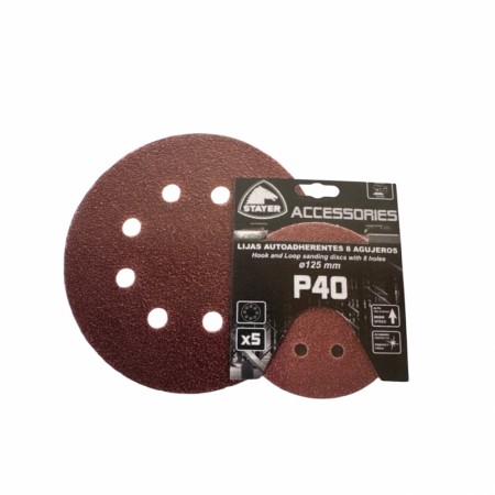 STAYER SLIPEPAPIR Ø125MM. P40/60/80/120/180