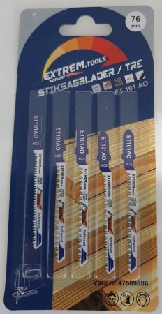 EXTREM TOOLS STIKKSAGBLAD 76mm TRE  5pk