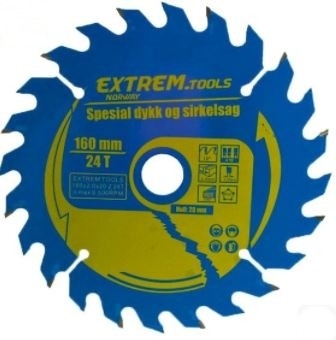 EXTREM TOOLS SAGBLAD 160-24 Senterhull 20, TRE