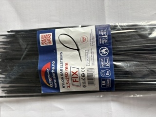 Nylon halogenfri kabelstrips 2,5x250mm- 100stk